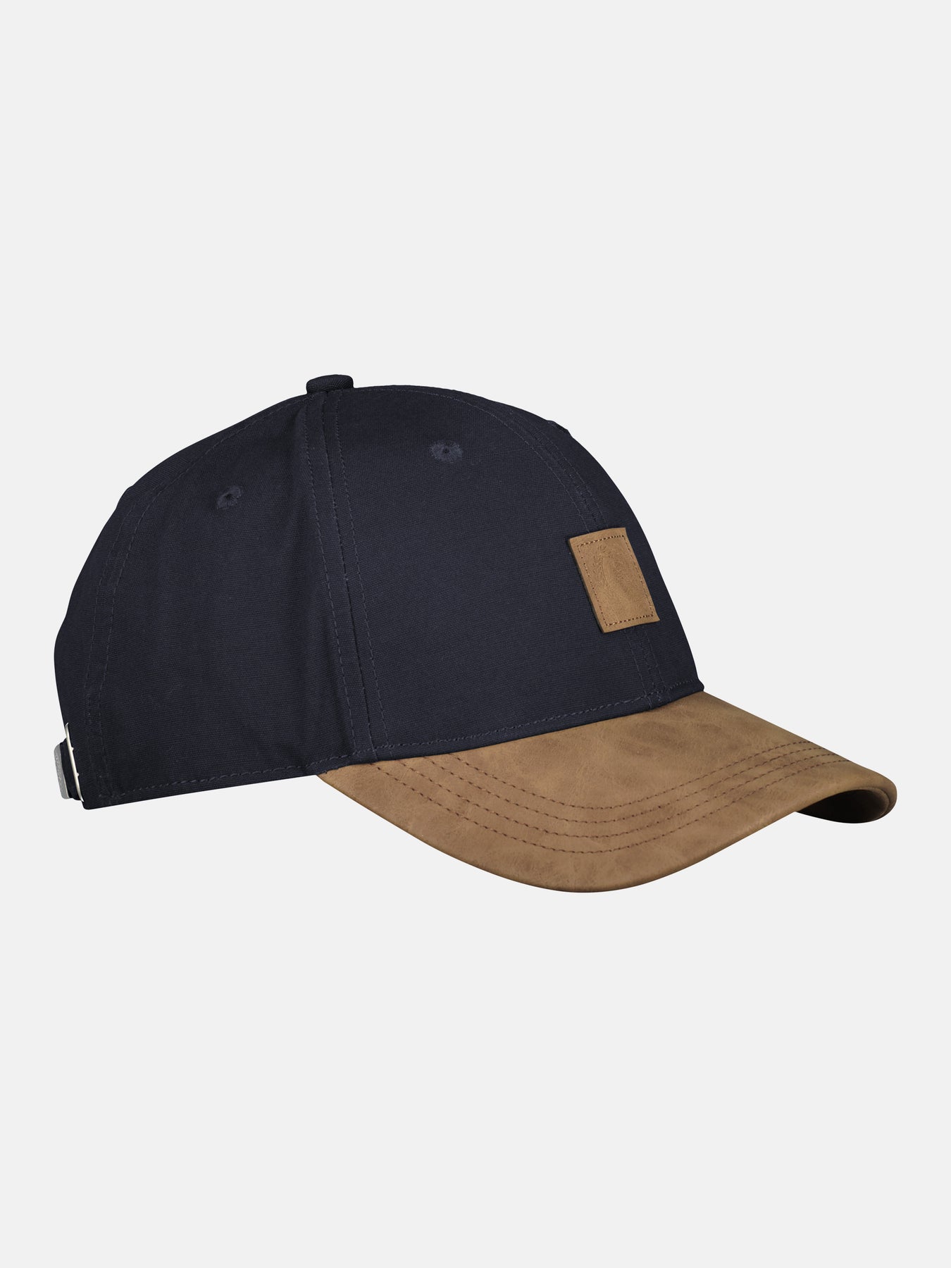 Canvas-Cap mit Kunstlederschirm
