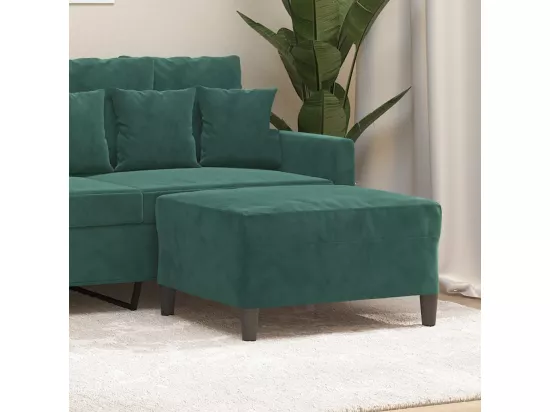 Repose-pied Vert foncé 70x55x41 cm Velours