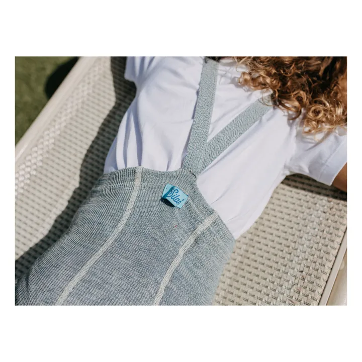 Silly Silas Short à Bretelles Coton Bio | Bleu