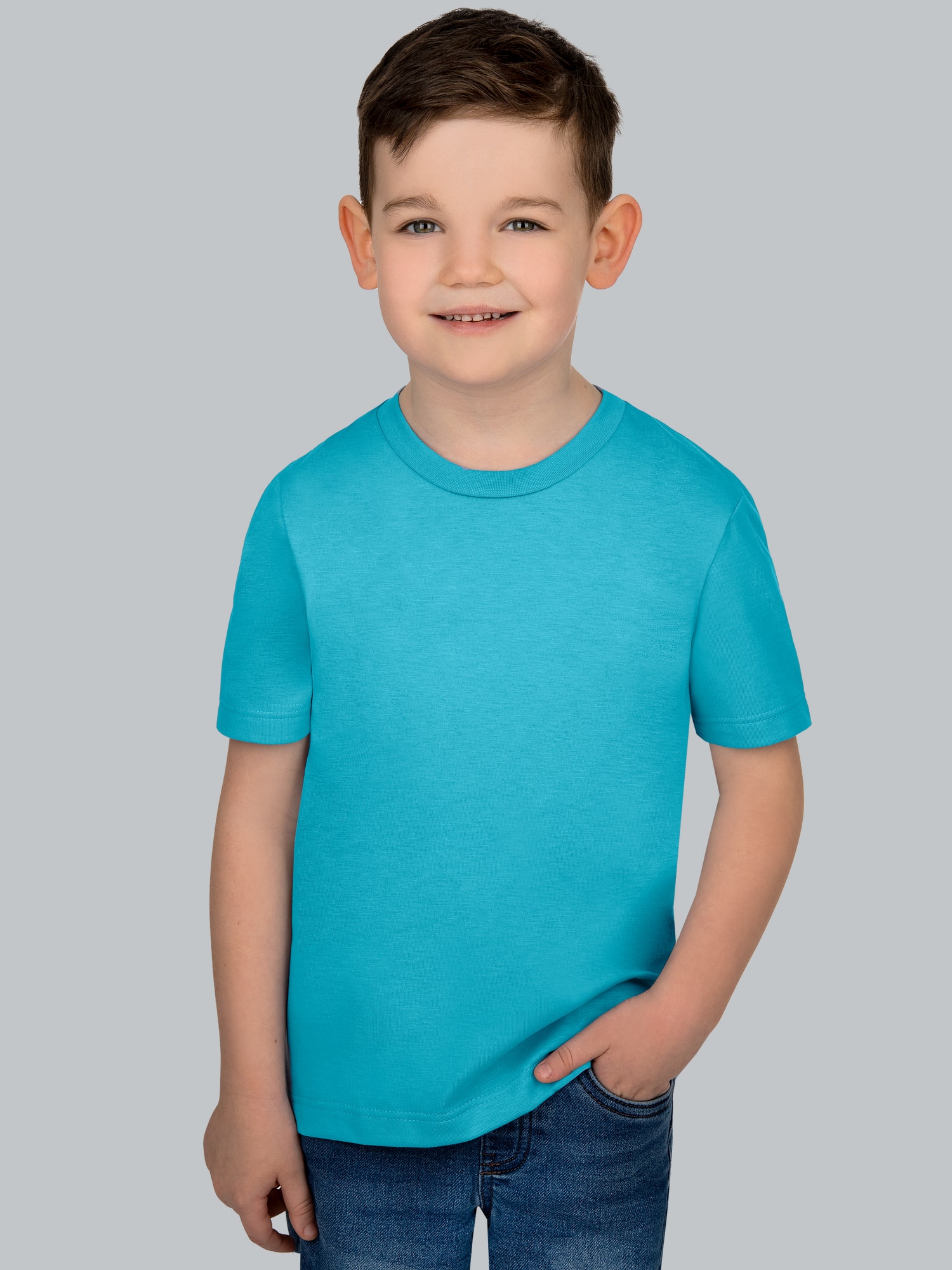 T-Shirt aus 100% Baumwolle Azur