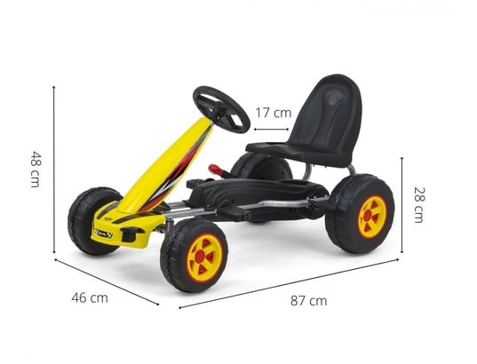 MILLY MALLY - Véhicule à pédales Kart à pédales viper jaune
