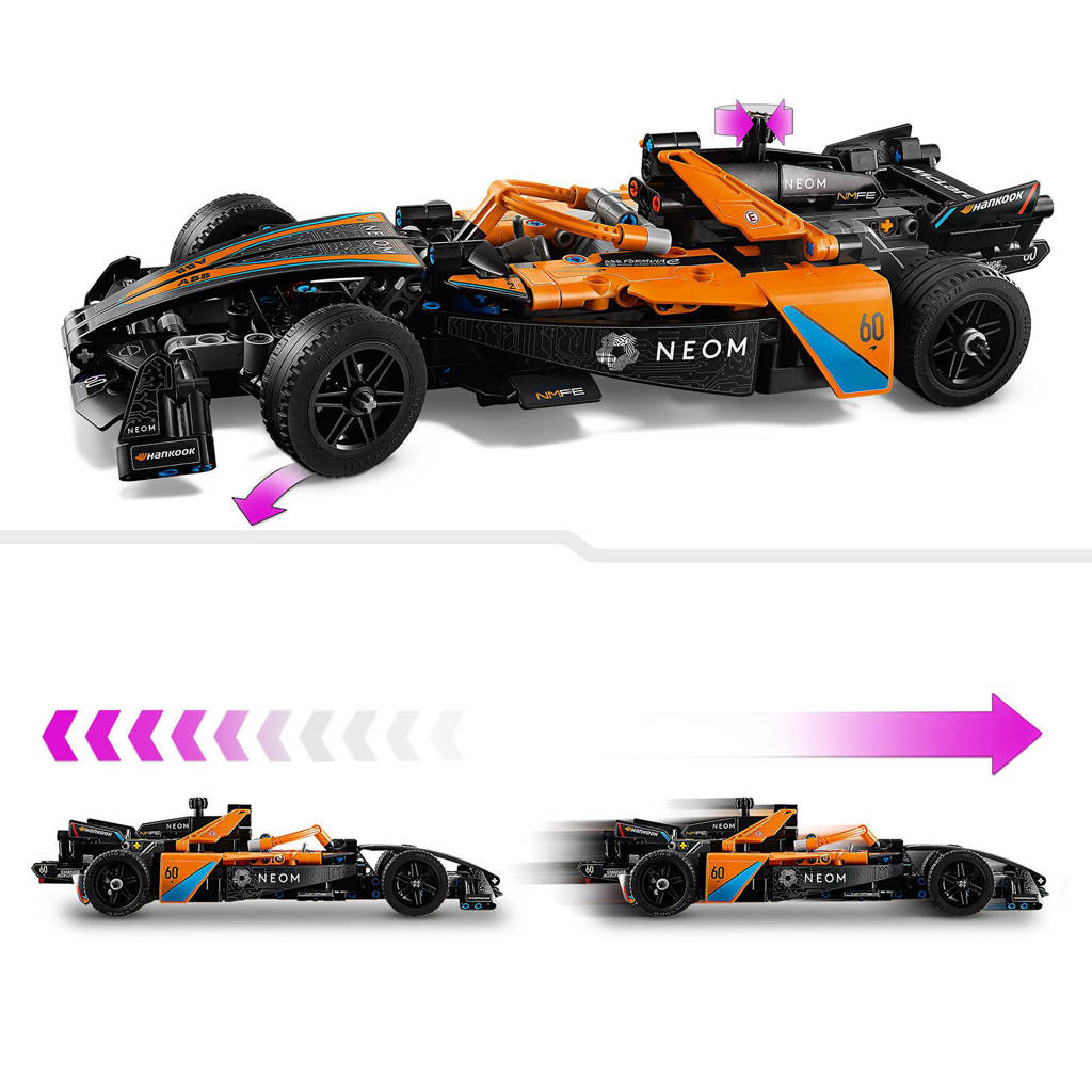 Zeer leukNEOM McLaren Formula E racewagen Auto Speelgoed voor Kinderen 42169