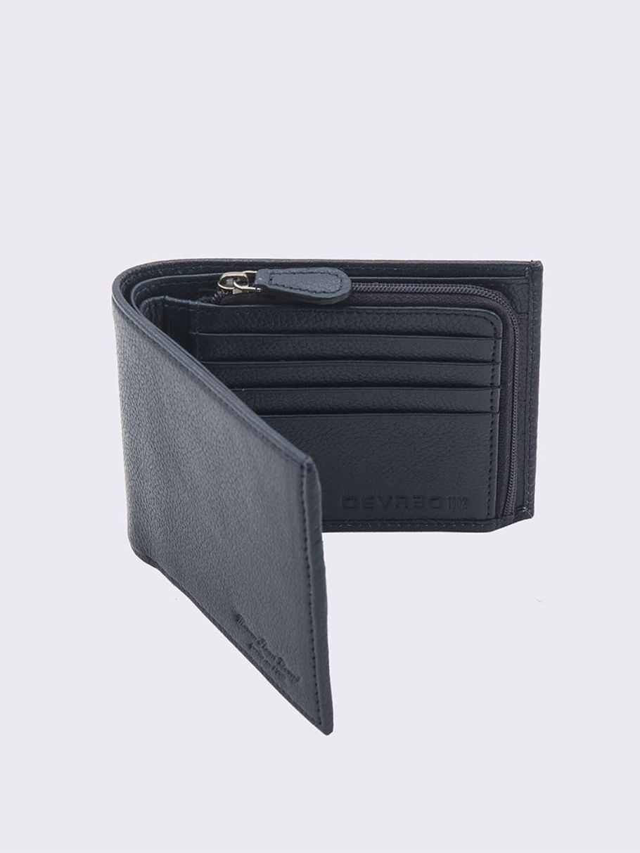 Portefeuille en cuir uni