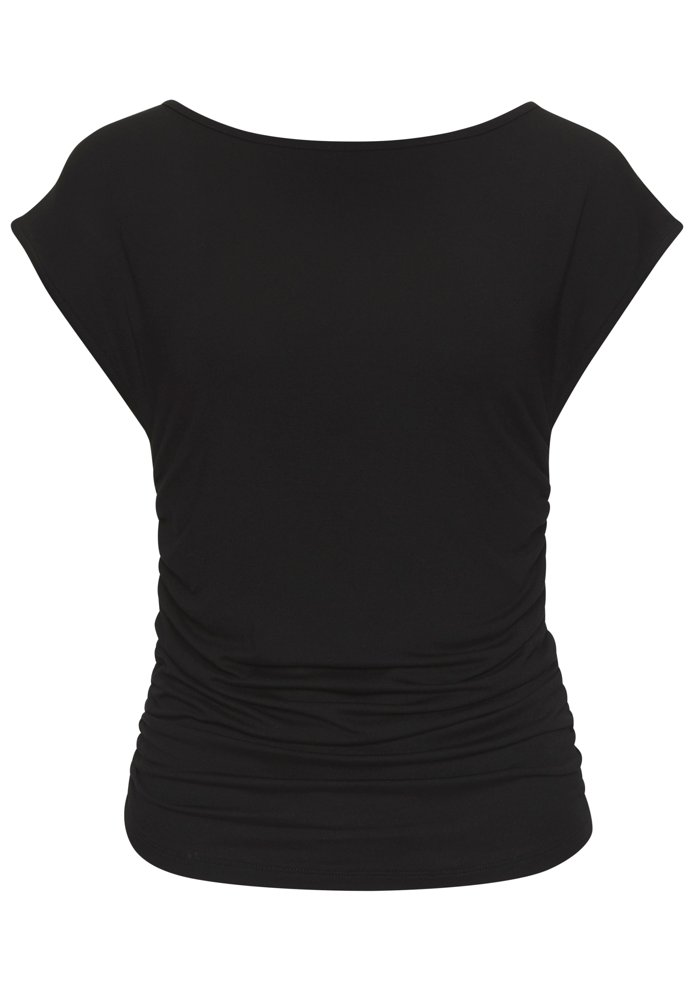 Buffalo T-Shirt , mit seitlicher Raffung, Jerseyshirt, Basic
