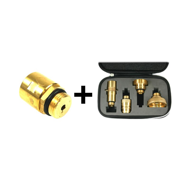 DREHMEISTER LPG Adapter Set inkl. Etui (W21.8) + Sinterfilter (106010)