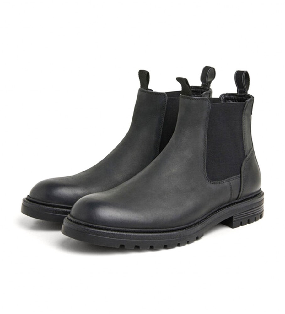 Botas de cano curto Pepe Jeans Logan Chelsea em couro preto