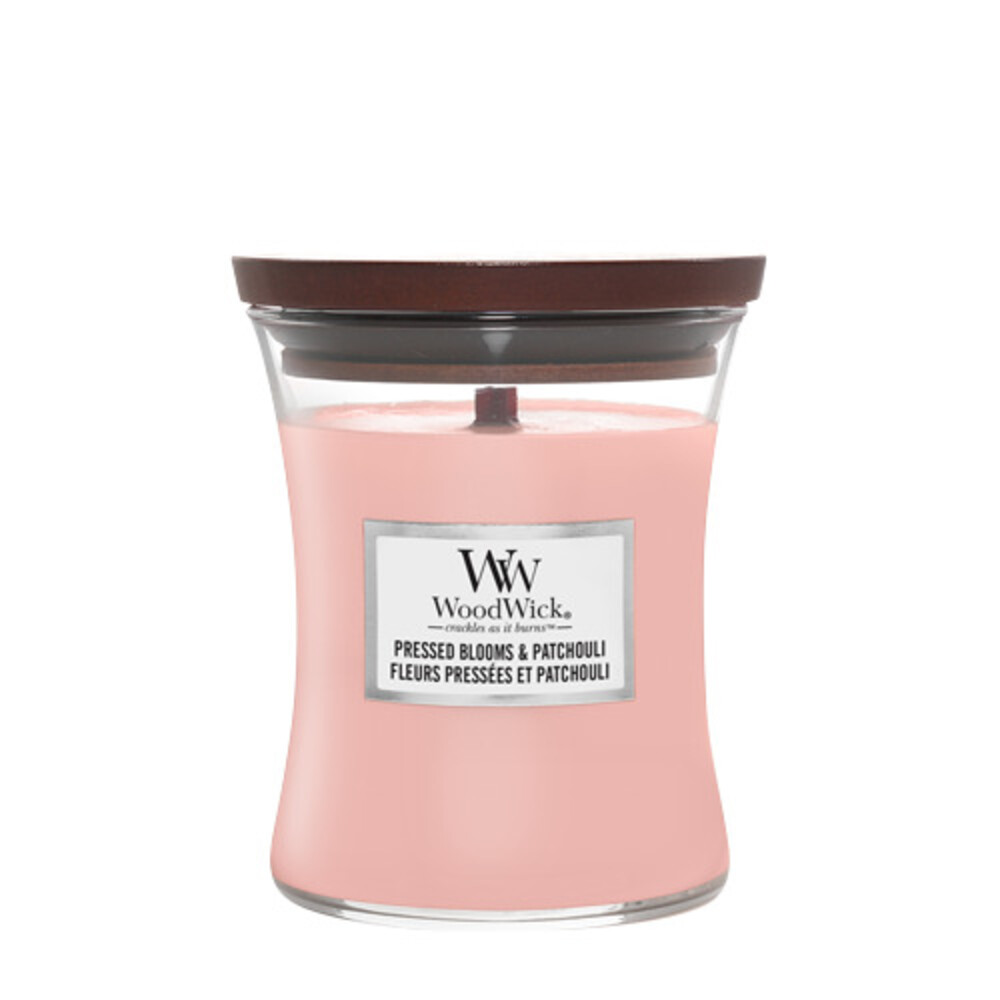 WoodWick Geurkaars Medium Pressed Blooms & Patchouli275 gr