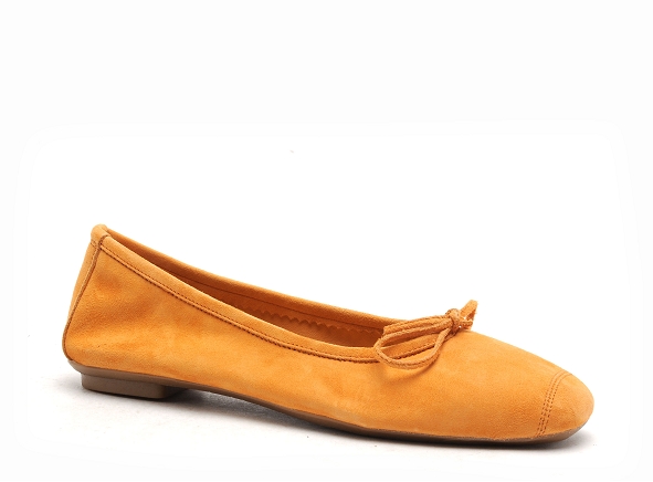 Reqins ballerines femme harmonie cuir velours orange