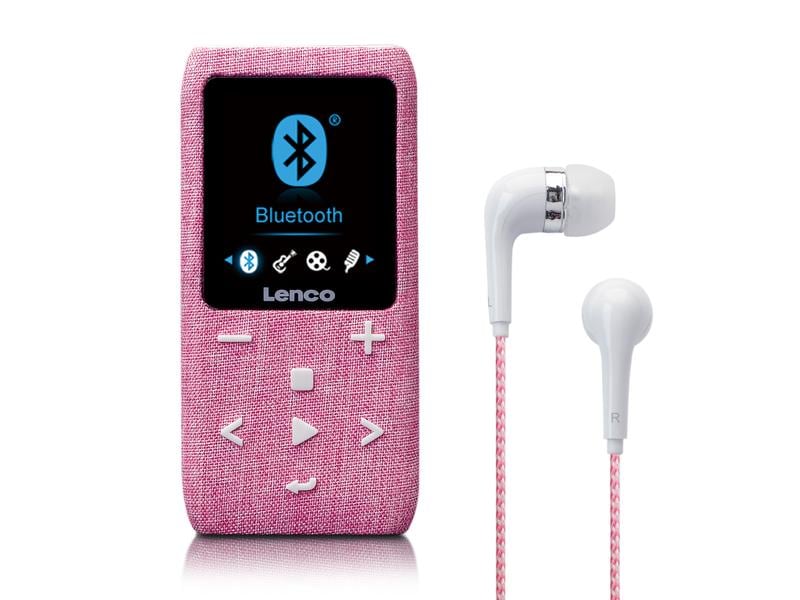 Lenco MP3 Player Xemio-861 Pink MP3-Player mit Bluetooth & 8 GB Micro SD Card