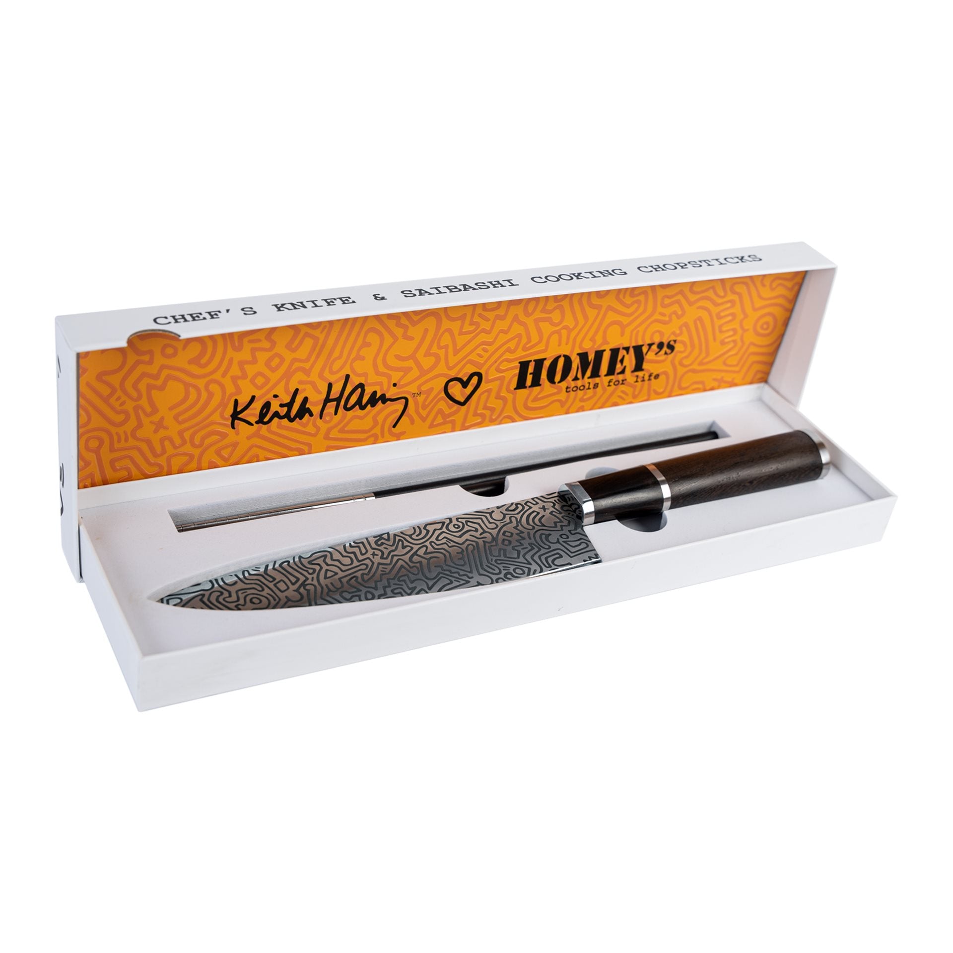 Homeyâs Keith Haring Collection â RVS Koksmes en Saibashi Chopsticks