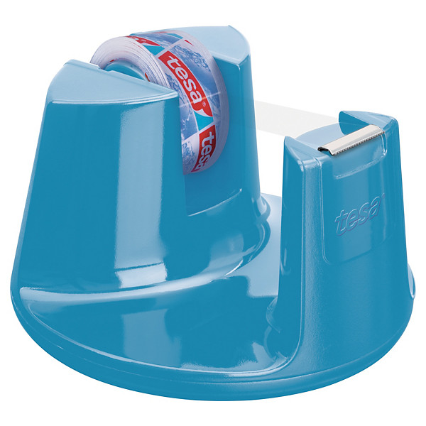 Dévidoir de bureau Easy Cut Compact bleu avec adhésif crystal clear Tesa
