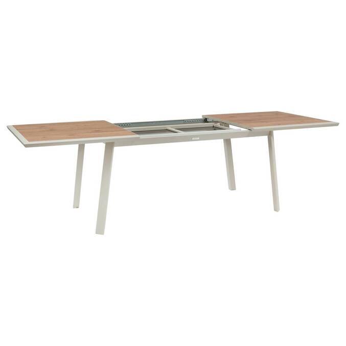Table de jardin extensible rectangulaire PAVANE Malte / Argile