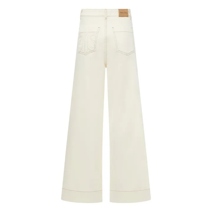 Alma Deia Jean Flare Coton Bio | Blanc cassé