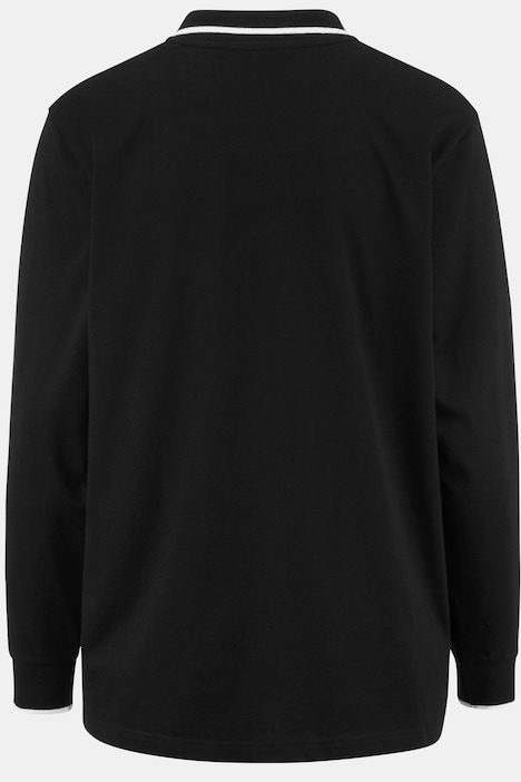 Boston Park Poloshirt, Langarm, Kontrast-Polokragen