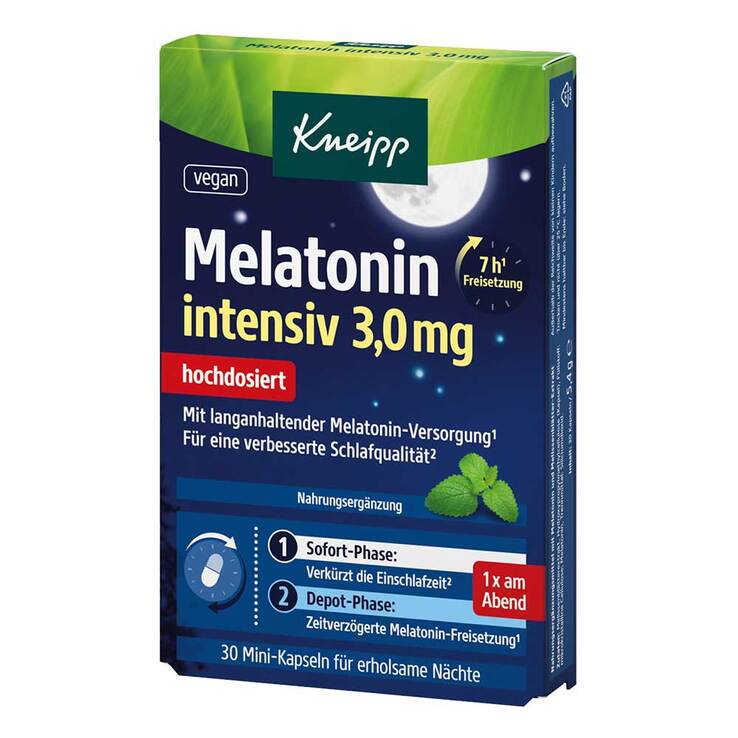 Kneipp Melatonin intensiv 3,0 mg Kapseln, 30 St