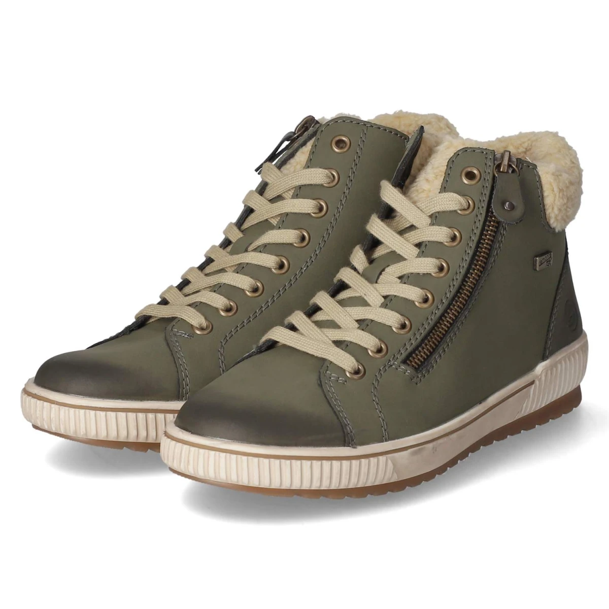 RemonteSchnürstiefeletten - grün kombi