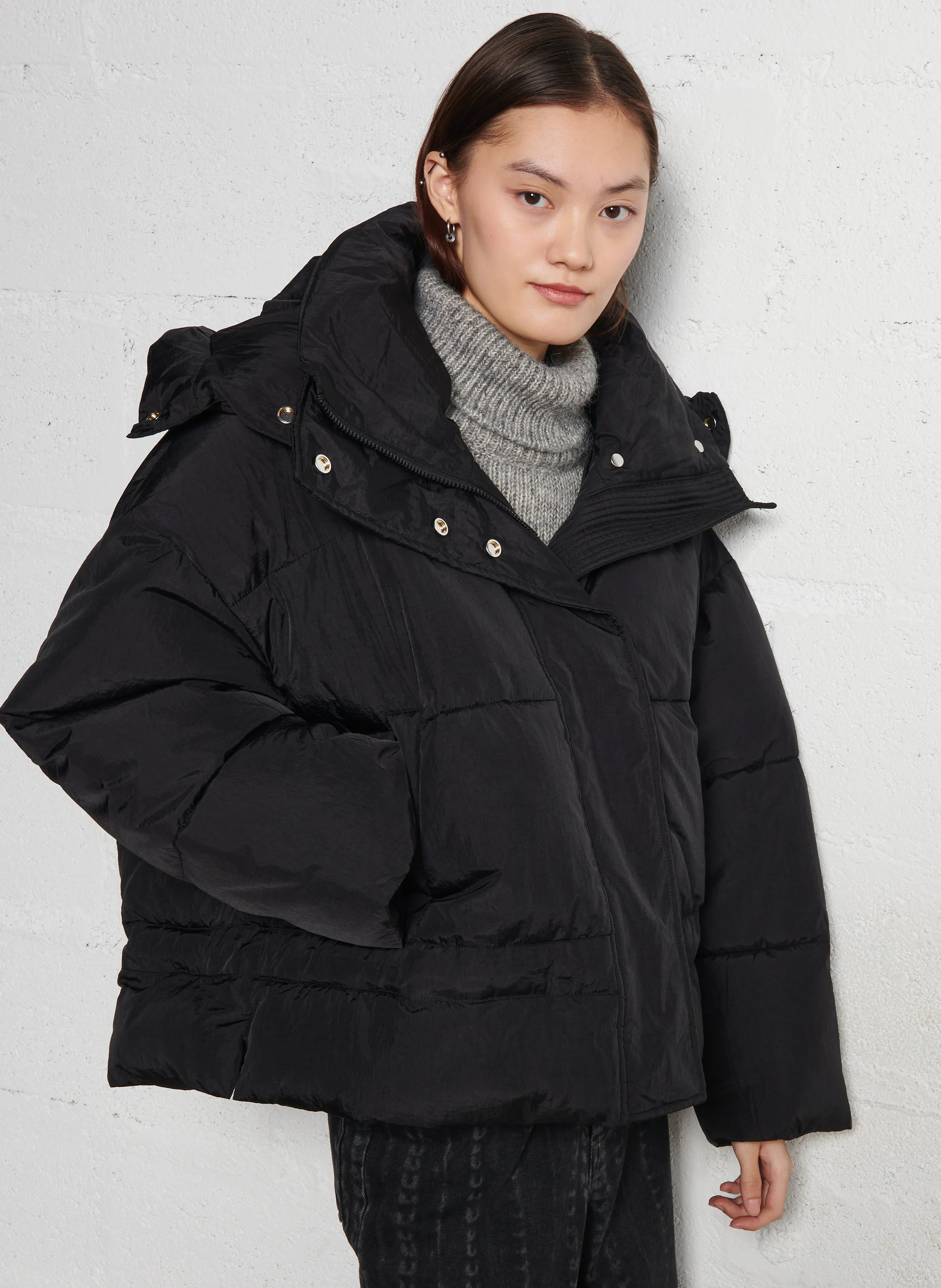 MOUMOUME - Doudoune oversize col montant| Noir