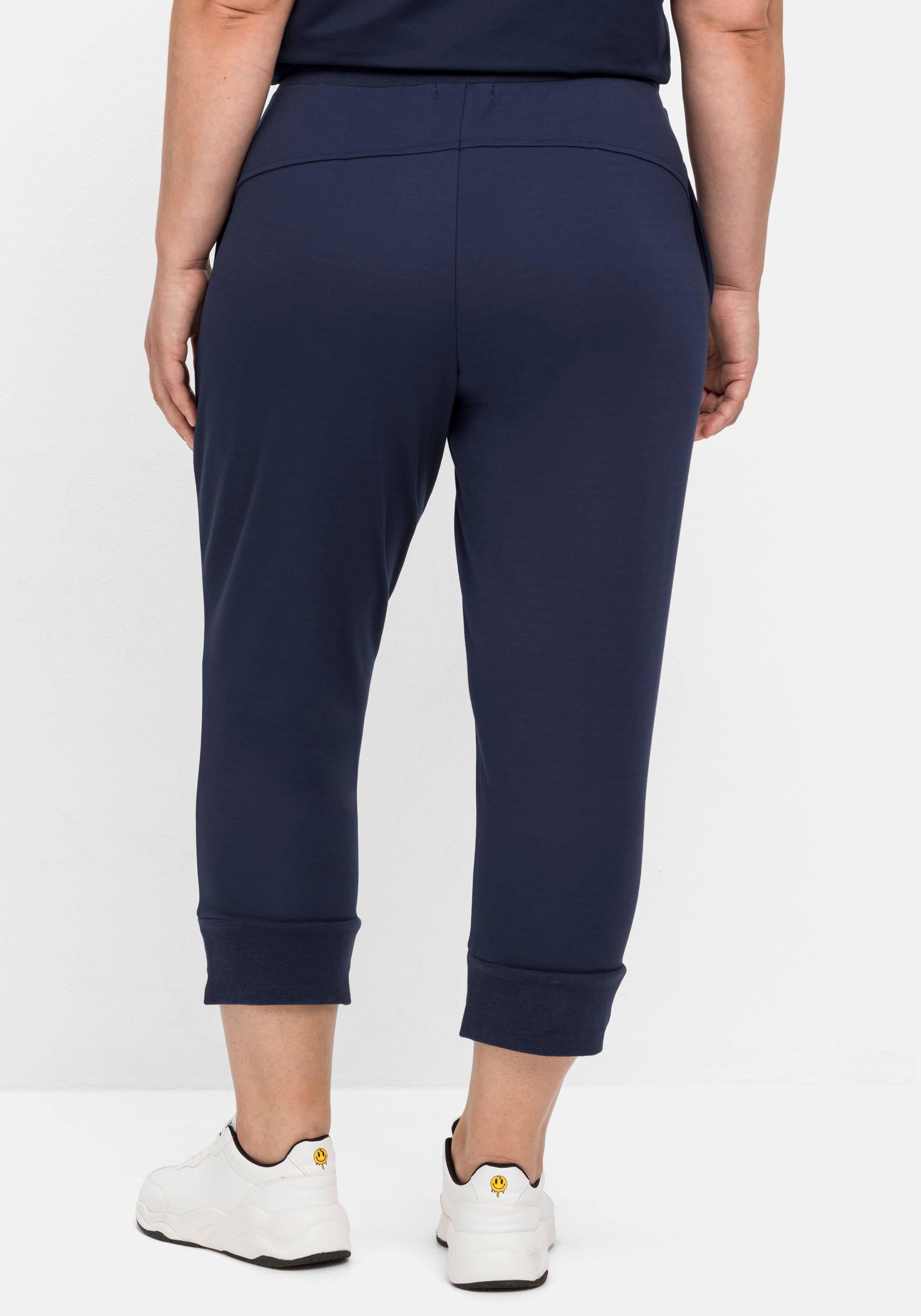 Sporthose in 3/4-Länge mit Bündchen, aus Sweat