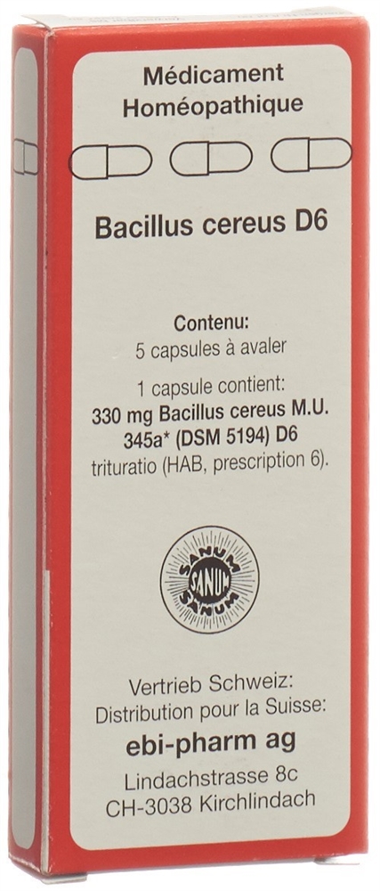 SANUM Bacillus cereus Kaps 6 D 5 Stk