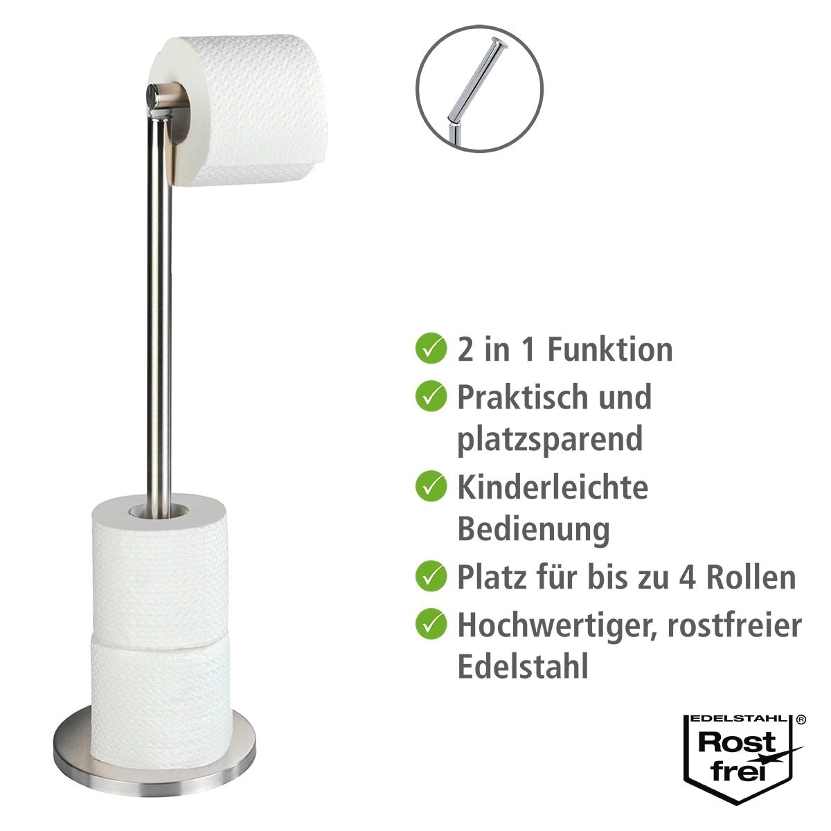 WENKO Toilettenpapierhalter stehend
