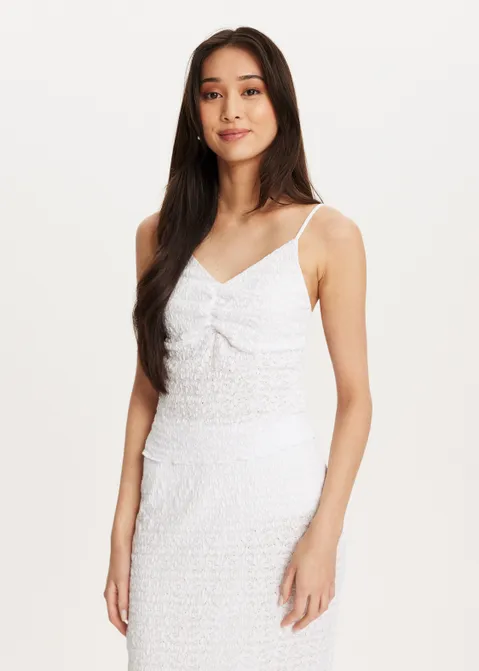 Kanten singlet wit (WIT)