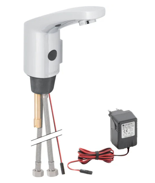 Geberit Hytronic 85 1-gats wastafelkraan koud en warm water met temperatuurregeling chroom