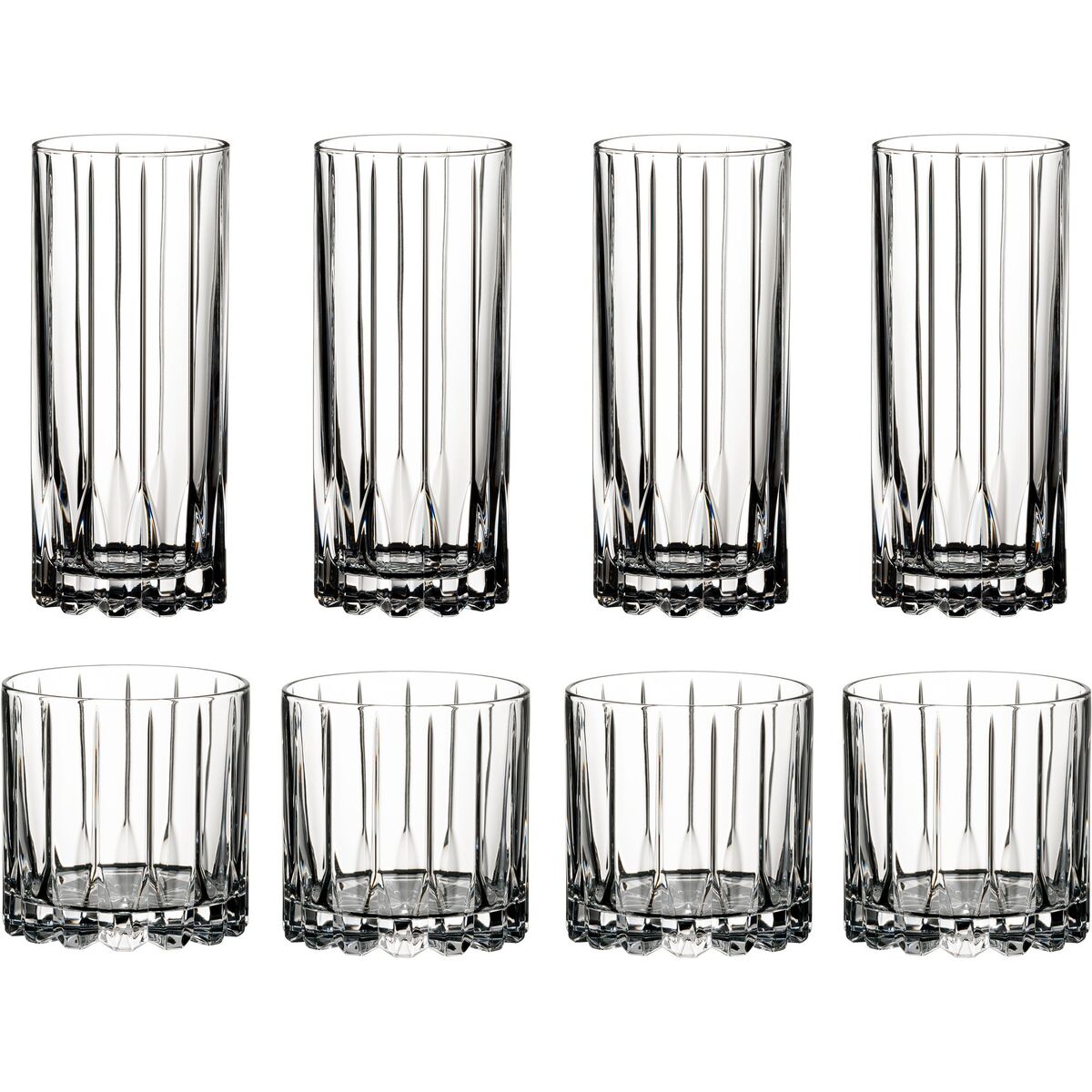Drink specific rocks & highball glass, 8-pack