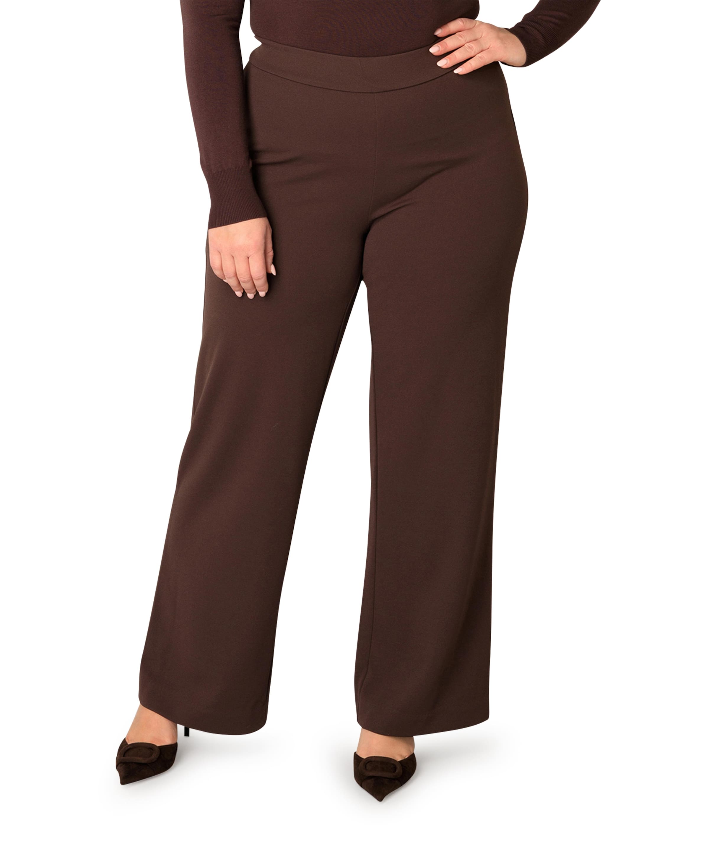 Base Level Curvy Arah dames broek bruin