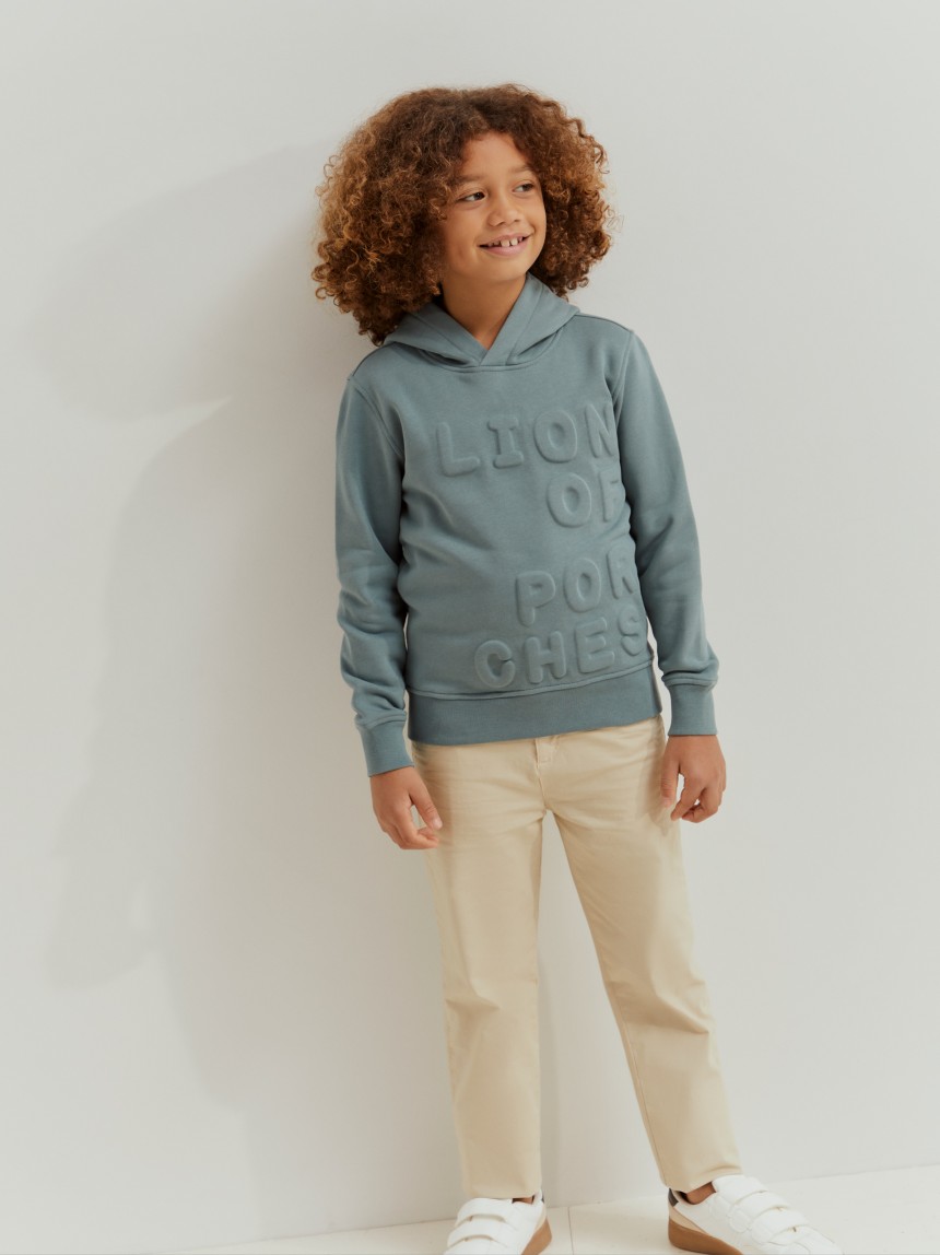 Sweater de algodão com capuz