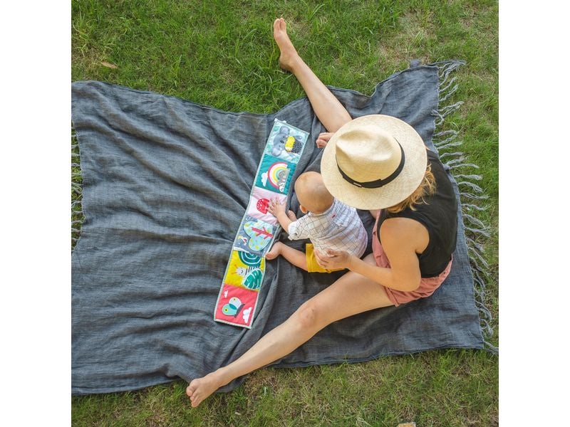 TAF-TOYS Spielbuch Koala 0M Doppelseitiges, weiches Babybuch mit wunderschönen Illustrationen