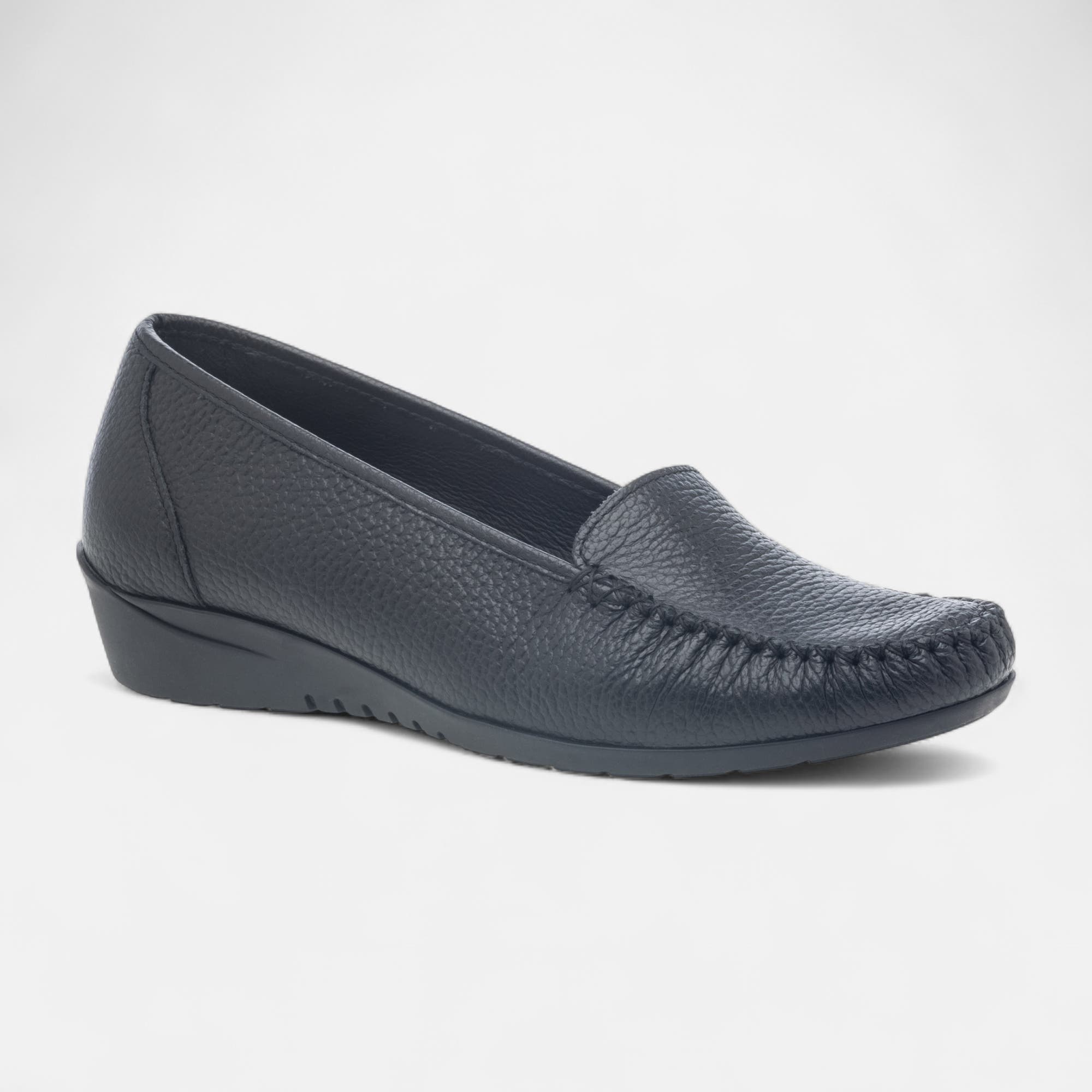 Mocassins pieds sensibles Femme en cuir noir