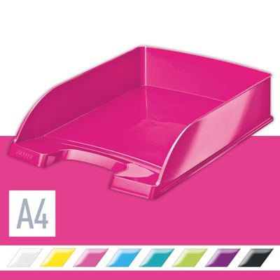 Leitz WOW - Corbeille à courrier rose