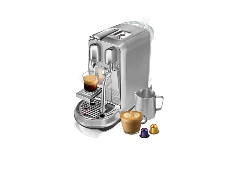 Sage Kaffeemaschine Nespresso Creatista Plus SNE800BSS Silb Kapselmaschine der Original Line für Kaffeespezialitäten in Barista-Qualität