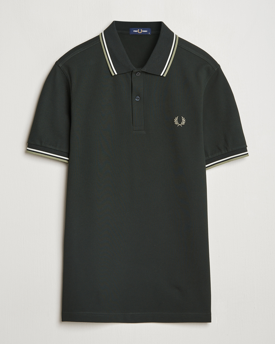 Fred Perry Twin Tipped Polo Shirt Night Green