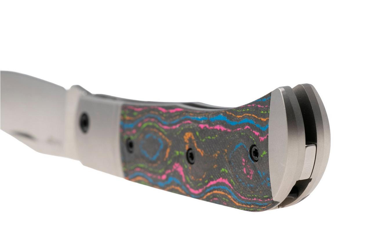 Kizer Trestle KI3761A2 Hand Brushed M390, Titanium Camo 80's Carbonfiber Inlay, zakmes, Azo design