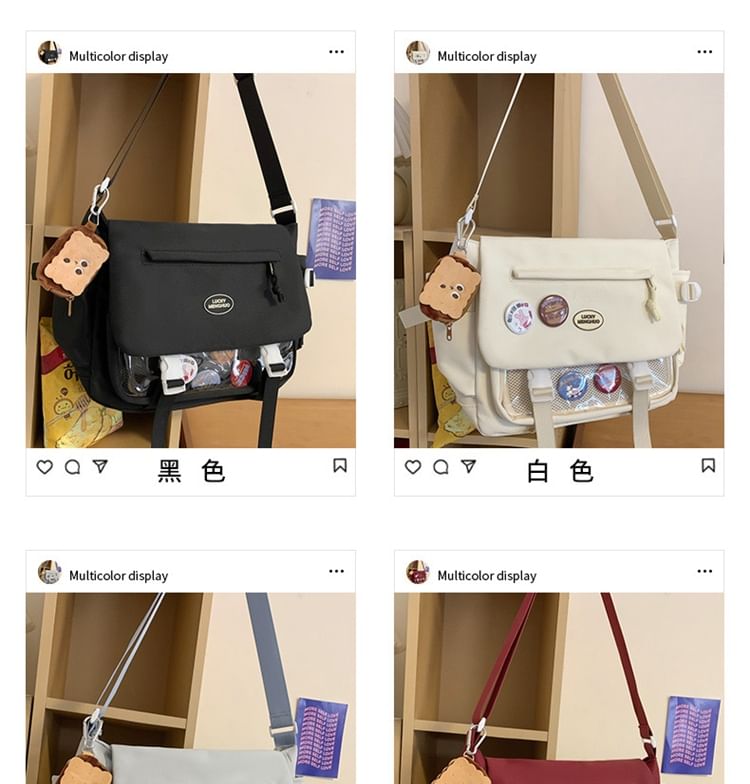EAVALURE - PVC-paneel met gesp voor koerierstas / tasbedel / broche / set