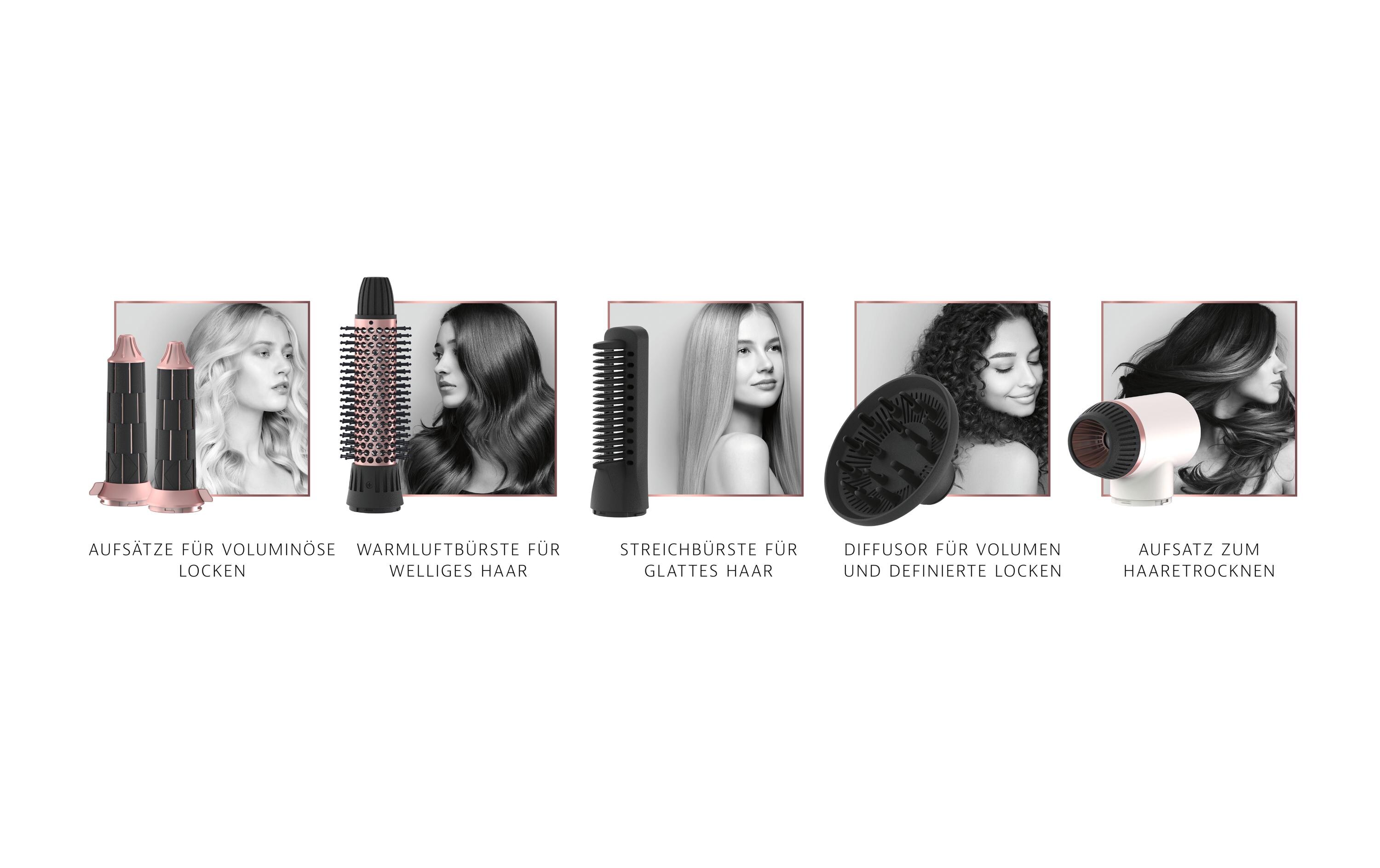 Multistyler Haartrockner mit 8 Aufsätzen, AnthrazitMultifunktions Föhn