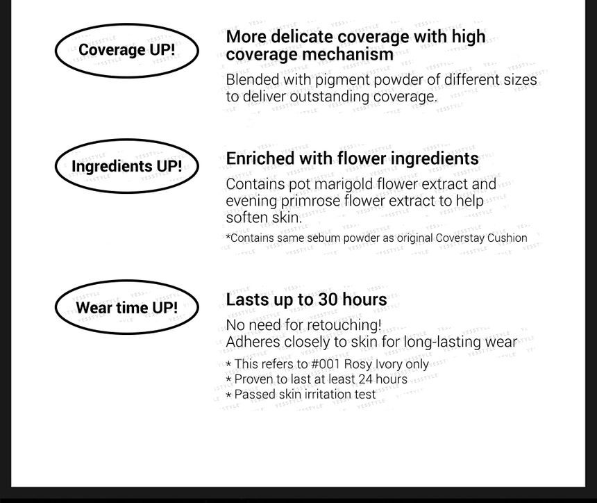 PONY EFFECT - Coverstay Cushion Foundation EX - 4 kleuren