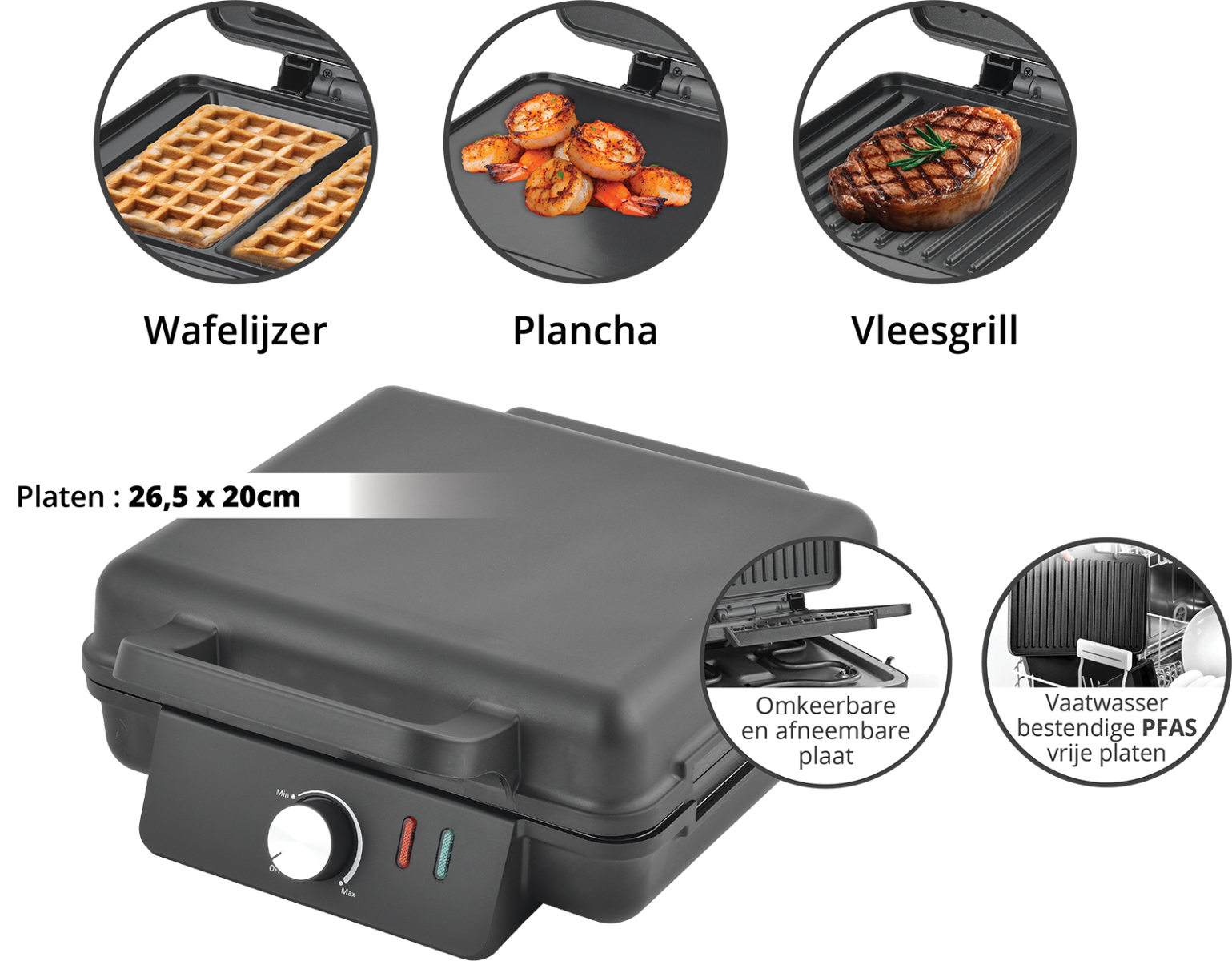 Friac WG-7510 3-IN-1 grill 1500W