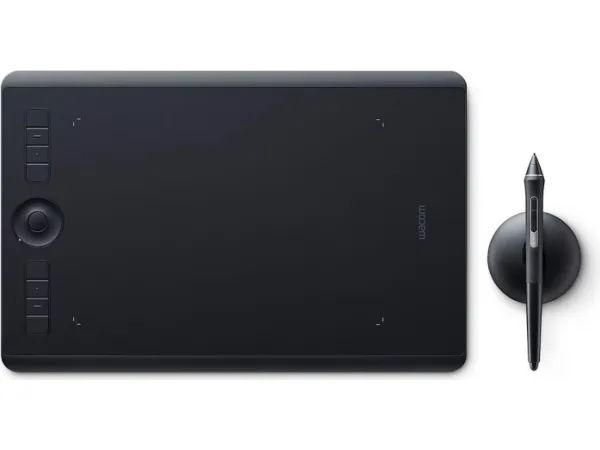 Wacom Intuos Pro Medium - Digitizer - 22.4 x 14.8 cm - multi-touch - elektromagnetisk - trådløs, kabling - USB, Bluetooth - sort 
