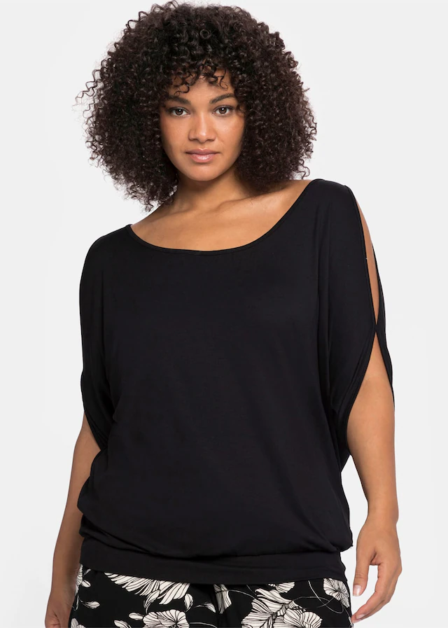 Sheego Fledermausshirt »T-Shirt«, 1 Stk.
