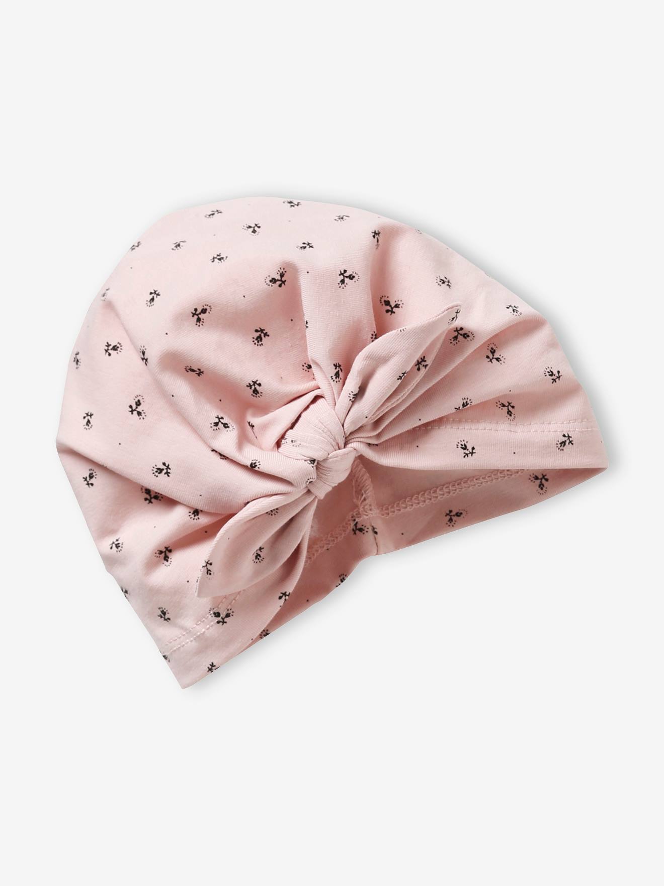 Conjunto personalizável, incluindo gorro, luvas, cachecol e bolsa de tricô estampada para bebê menina, rosa claro.