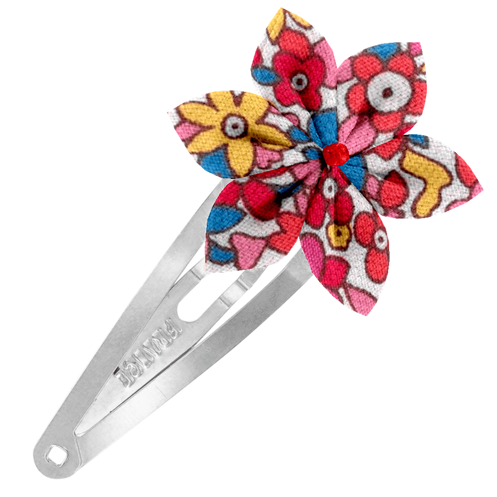Barrette Clic-Clac Fleur Étoile Cocktail De Fleurs