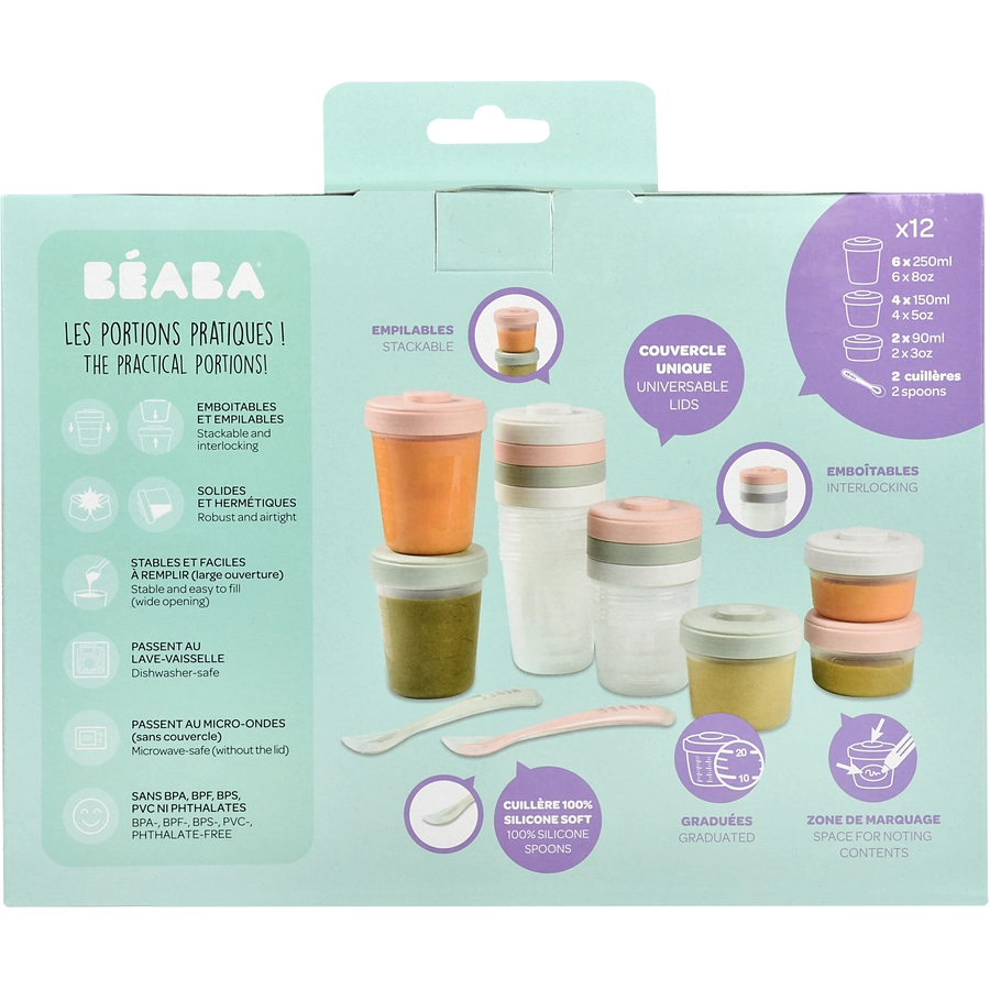 BEABA® erstes Mahlzeiten Set + Löffel 1. Altersstufe