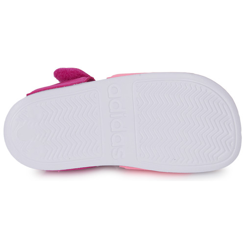 Adidas Sportswear - ADILETTE SANDAL K - Rose / Blanc