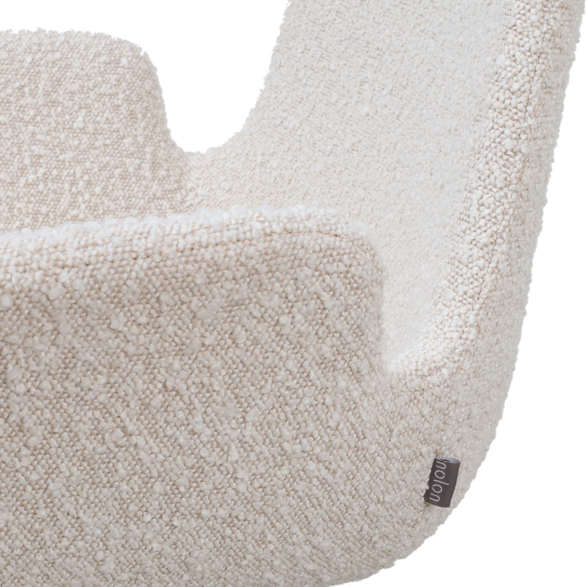 Bureaustoel Nout-Eef bouclé beige - zwart onderstel