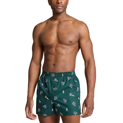 Ralph Lauren Cotton 3-pak Boxershorts, Stripe/All Over Print/Navy, XL