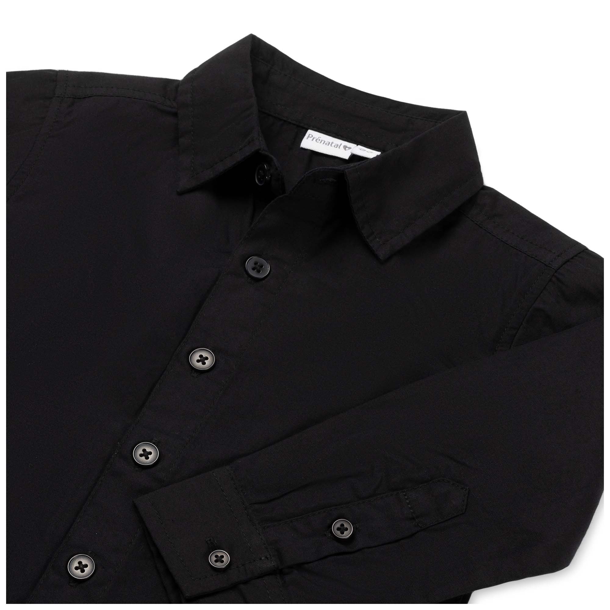Prénatal peuter blouse lange mouwen effen zwart