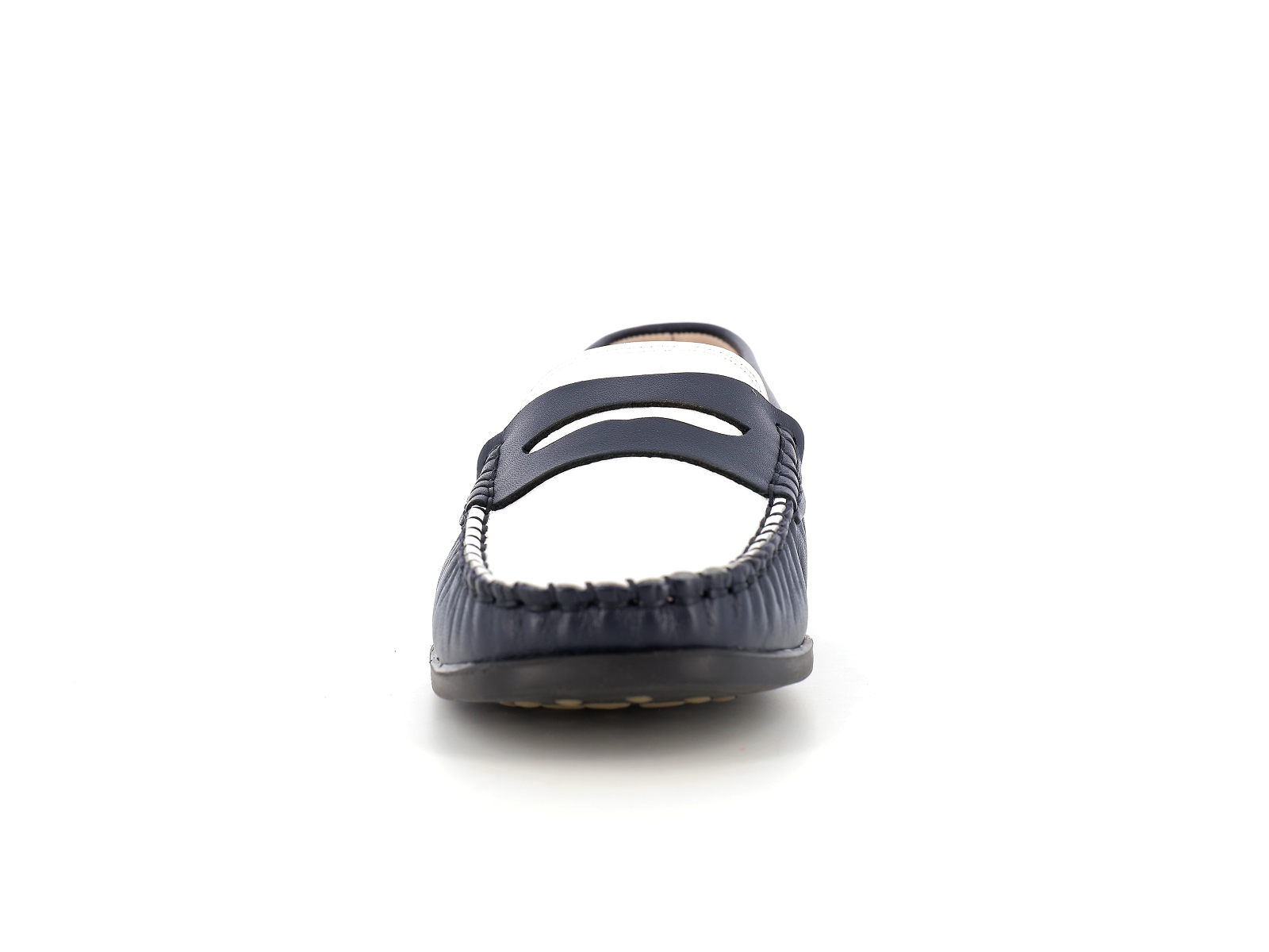 Ottilia-ASTRIA Cuir Marine-Blanc