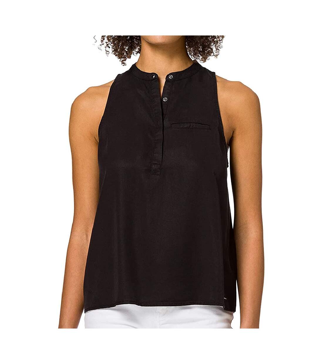 Chemise sans manches Noir Femme Superdry Tencel